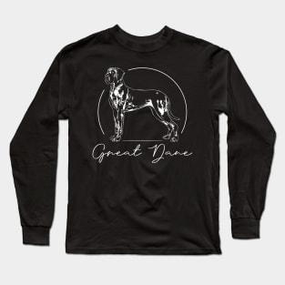 Proud Great Dane dog portrait Long Sleeve T-Shirt